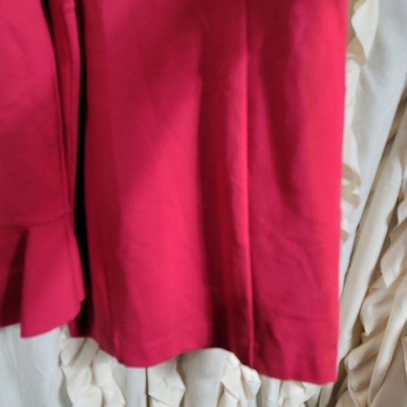 NWT Free People Sweet Talk Frill Mini Dress Raspberry Medium Ponte Knit - Picture 6 of 10